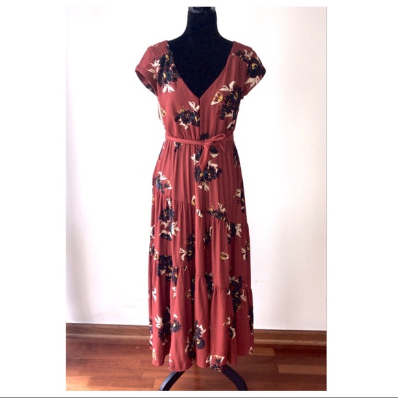 FREE PEOPLE FLORAL PRINT MIDI DRESS - Picture 2 of 8